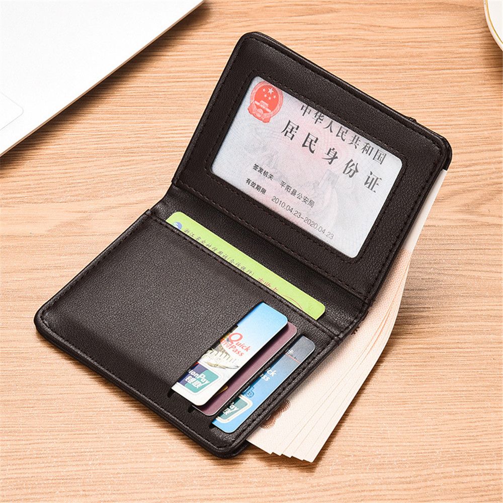 Index Card Holder - Men Bussiness Wallet Short Skin Wallets