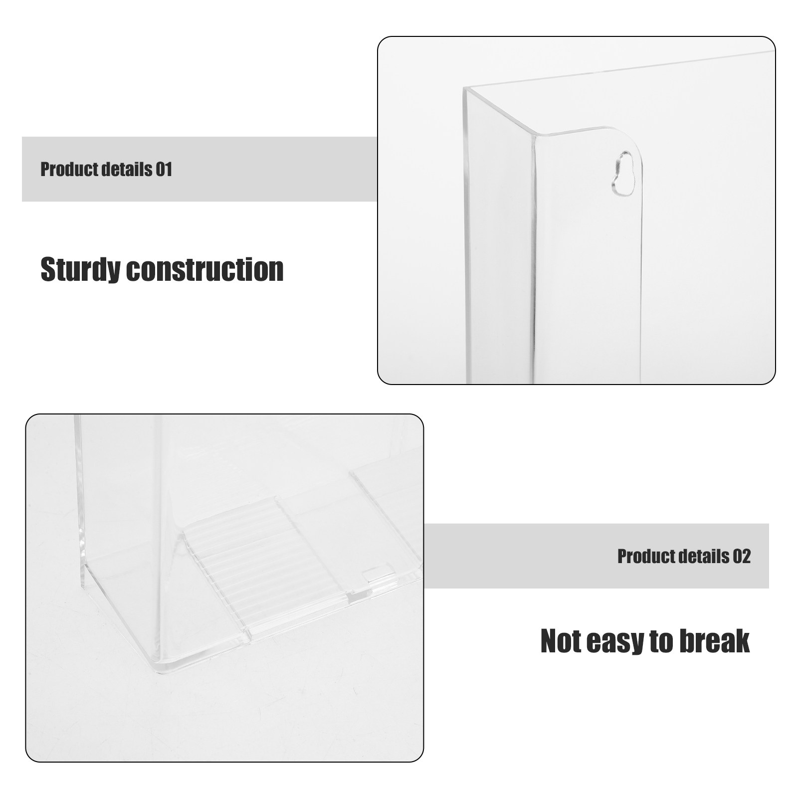 Clear Acrylic Wall Mounted Fil - Magazine Holder Rack ulasan dan harga