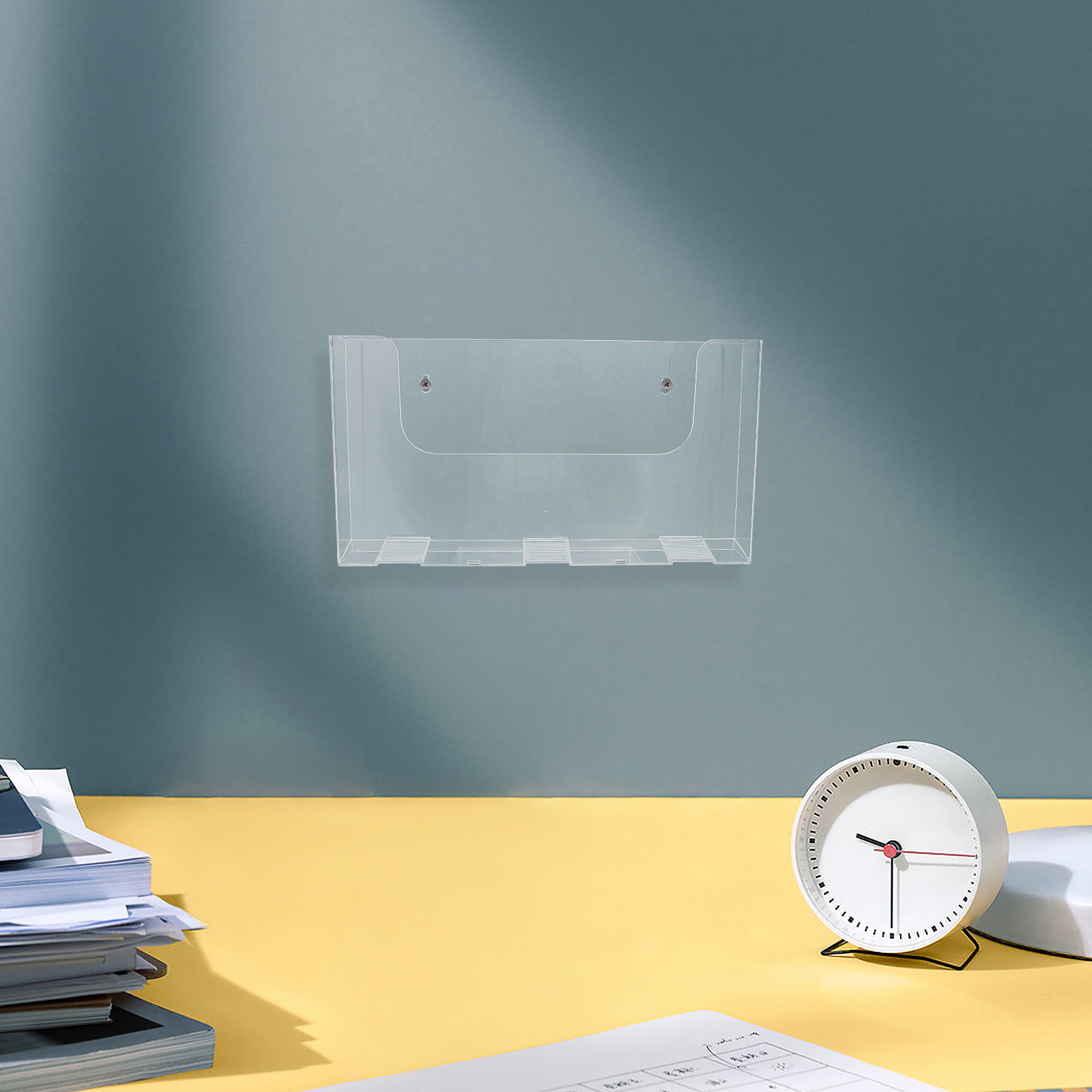 2Pcs Wall File Holder Acrylic  - Magazine Holder Rack ulasan dan harga