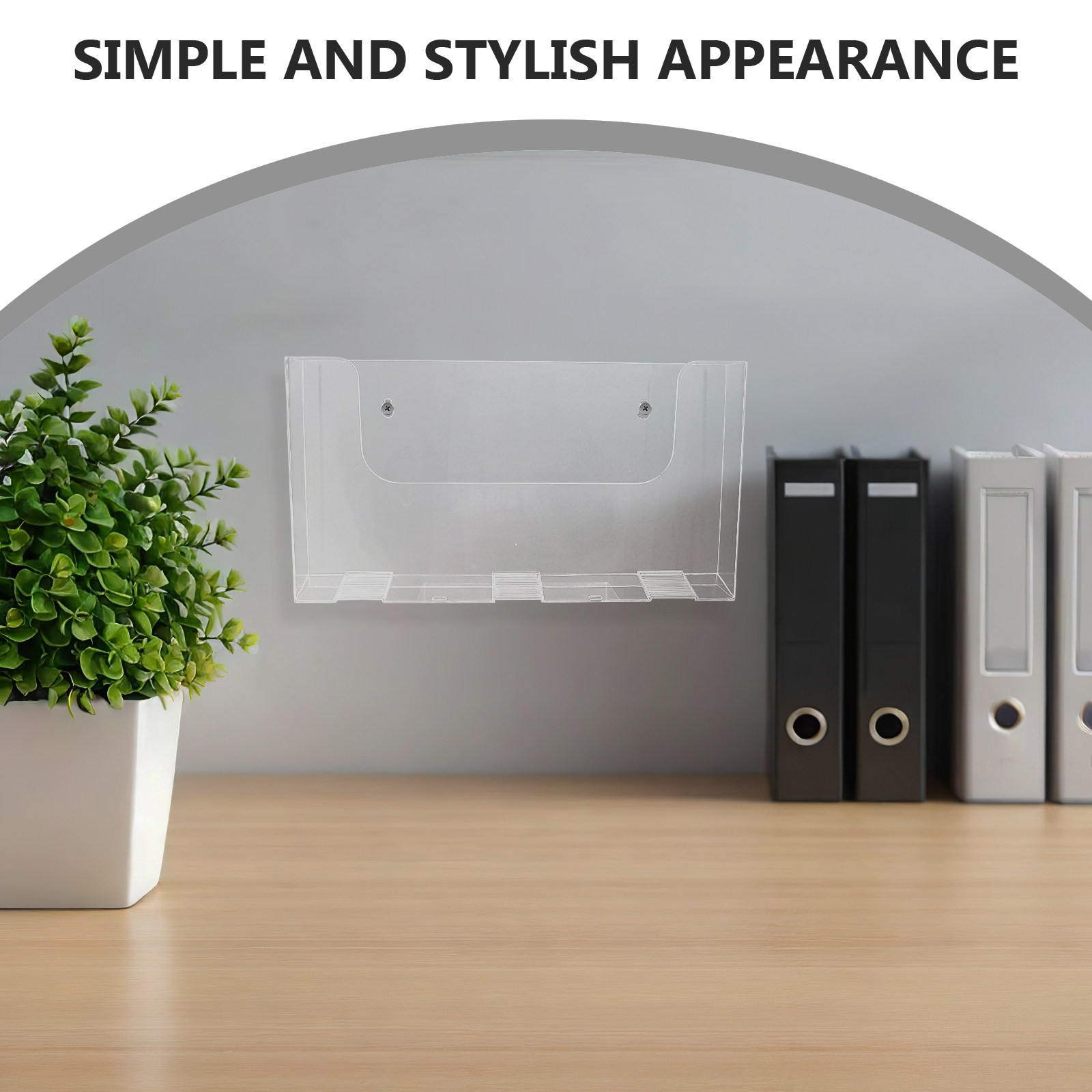 2Pcs Wall File Holder Acrylic  - Magazine Holder Rack ulasan dan harga