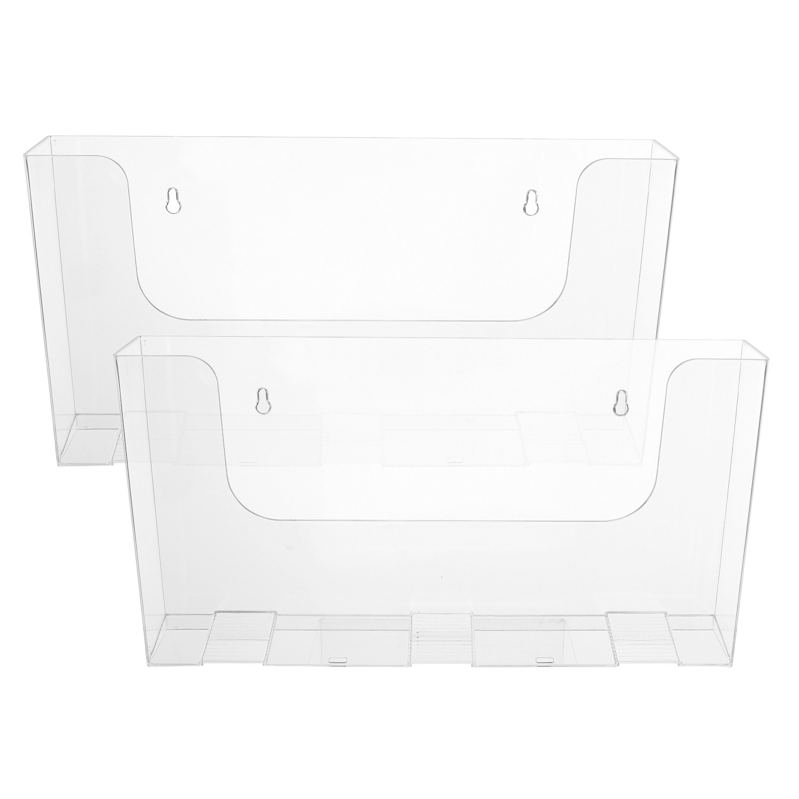 2Pcs Wall File Holder Acrylic  - Magazine Holder Rack ulasan dan harga