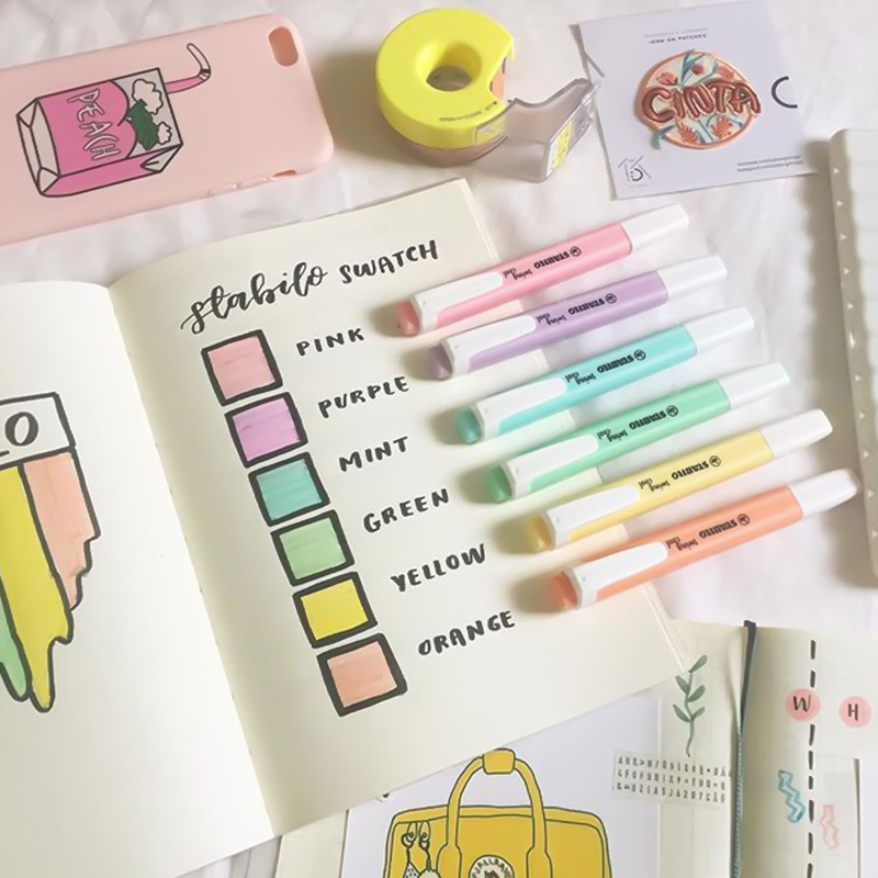 6 Pcs STABILO Highlighter 275  - Stabilo Marker Boss ulasan dan harga