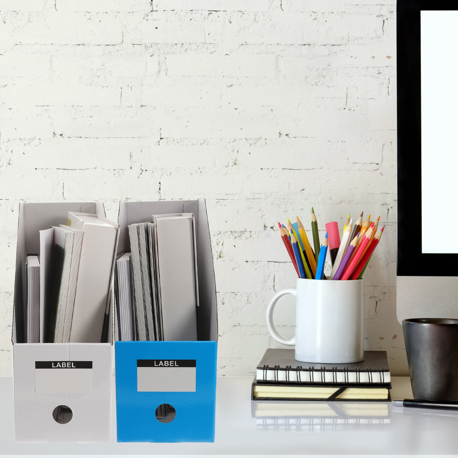 3Pcs File Folder Organizer Des - Magazine Holder Rack ulasan dan harga