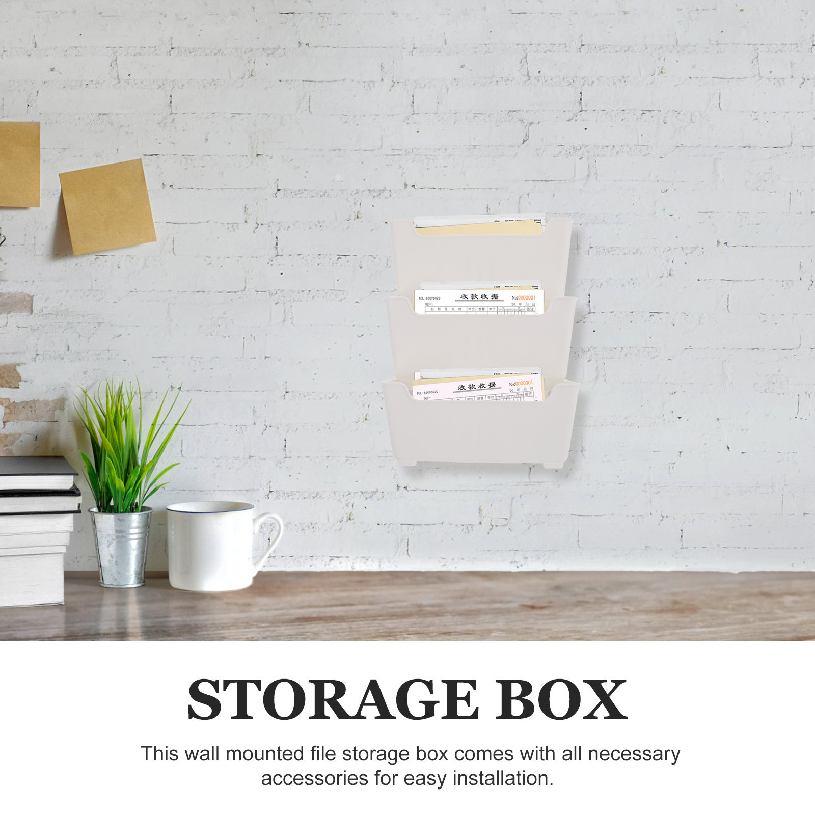 1Set Wall Mounted File Organiz - Magazine Holder Rack ulasan dan harga
