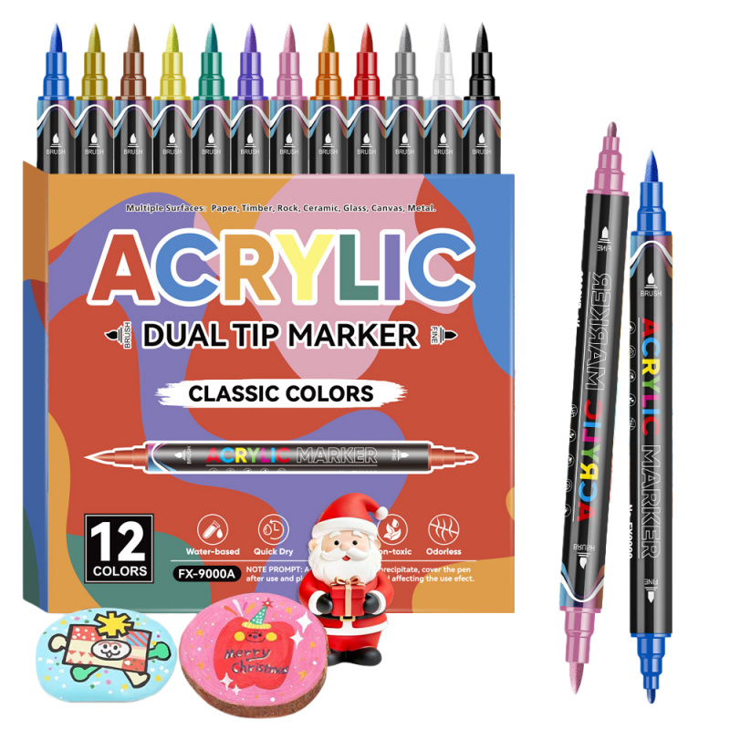 Acrylic Paint Markers,Dual tip - Correction Pen Fine ulasan dan harga