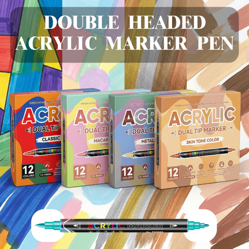 Acrylic Paint Markers,Dual tip - Correction Pen Fine ulasan dan harga