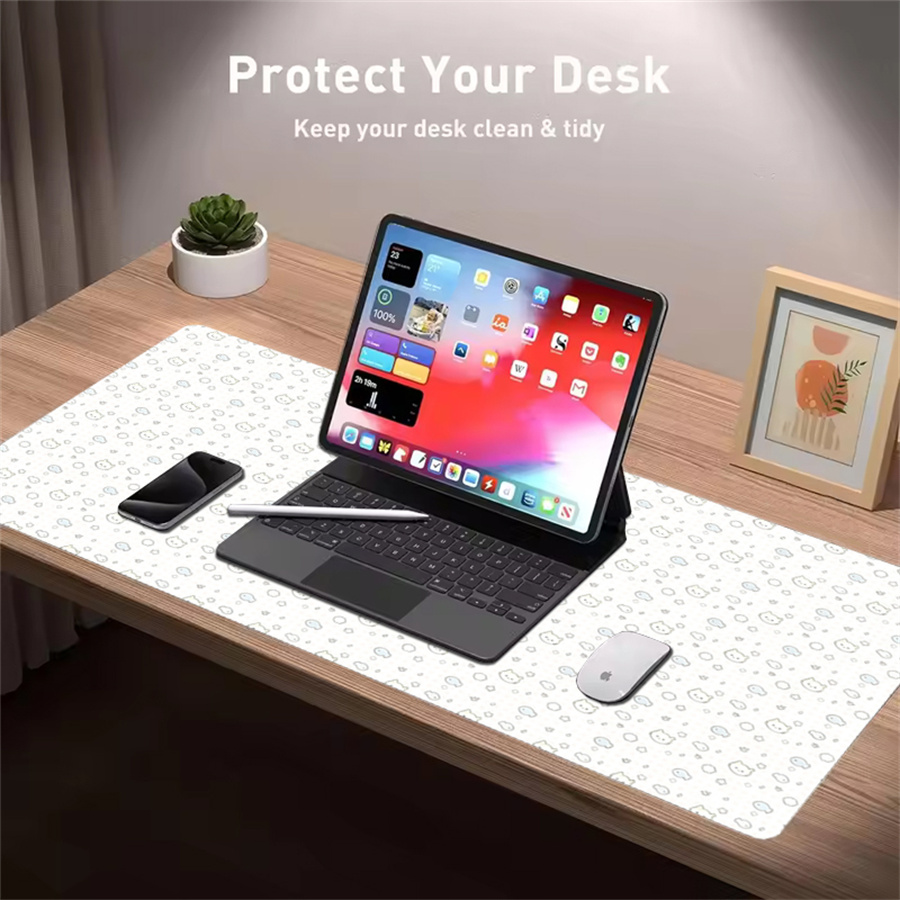 Cute Leather Desk Mat Tableclo - Leather Desk Pad ulasan dan harga