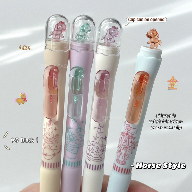4PCS Carousel Style Gel Pen Cr - Pentel Pen Energel ulasan dan harga