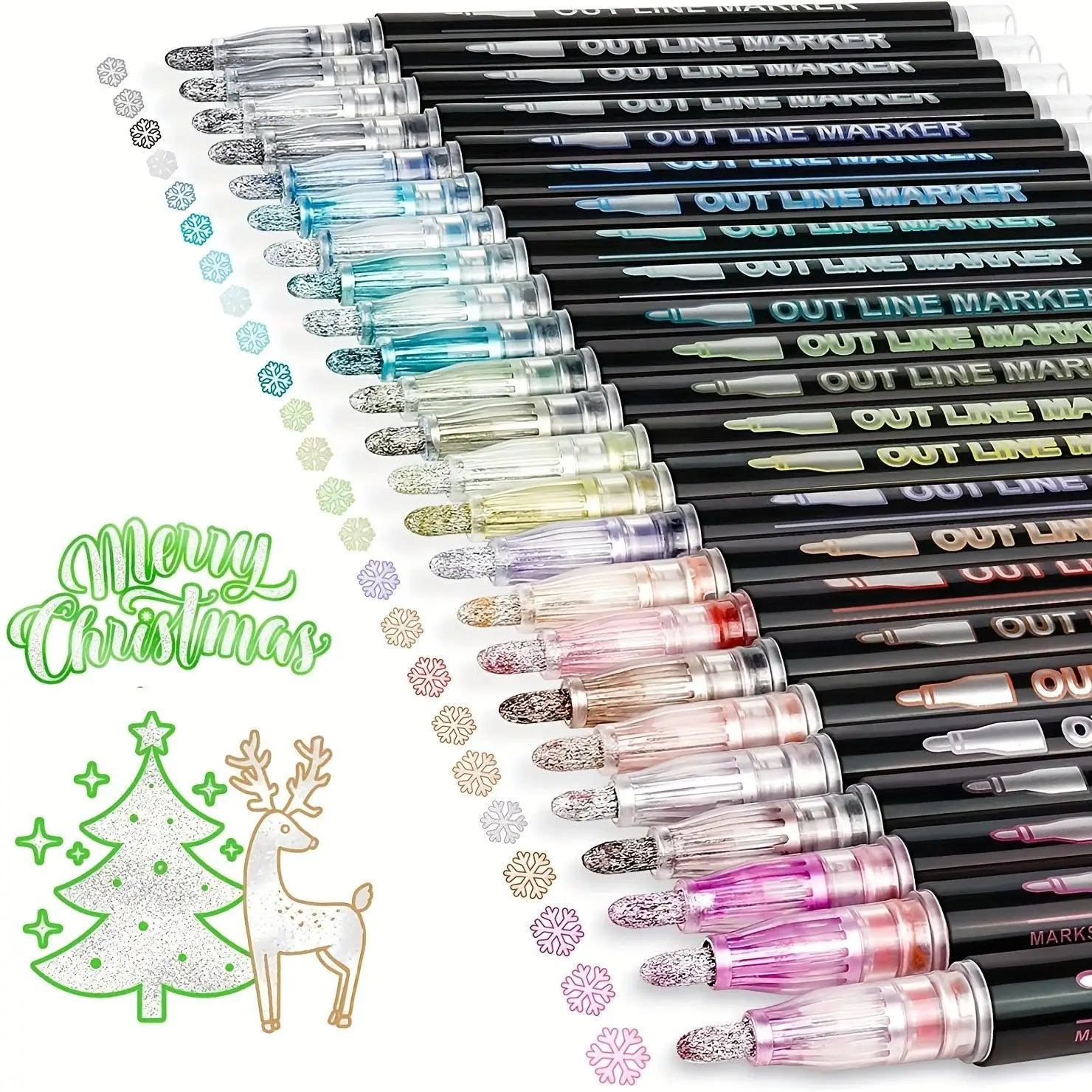 Dual-Tip Metallic Art Pens wit - Correction Pen Fine ulasan dan harga