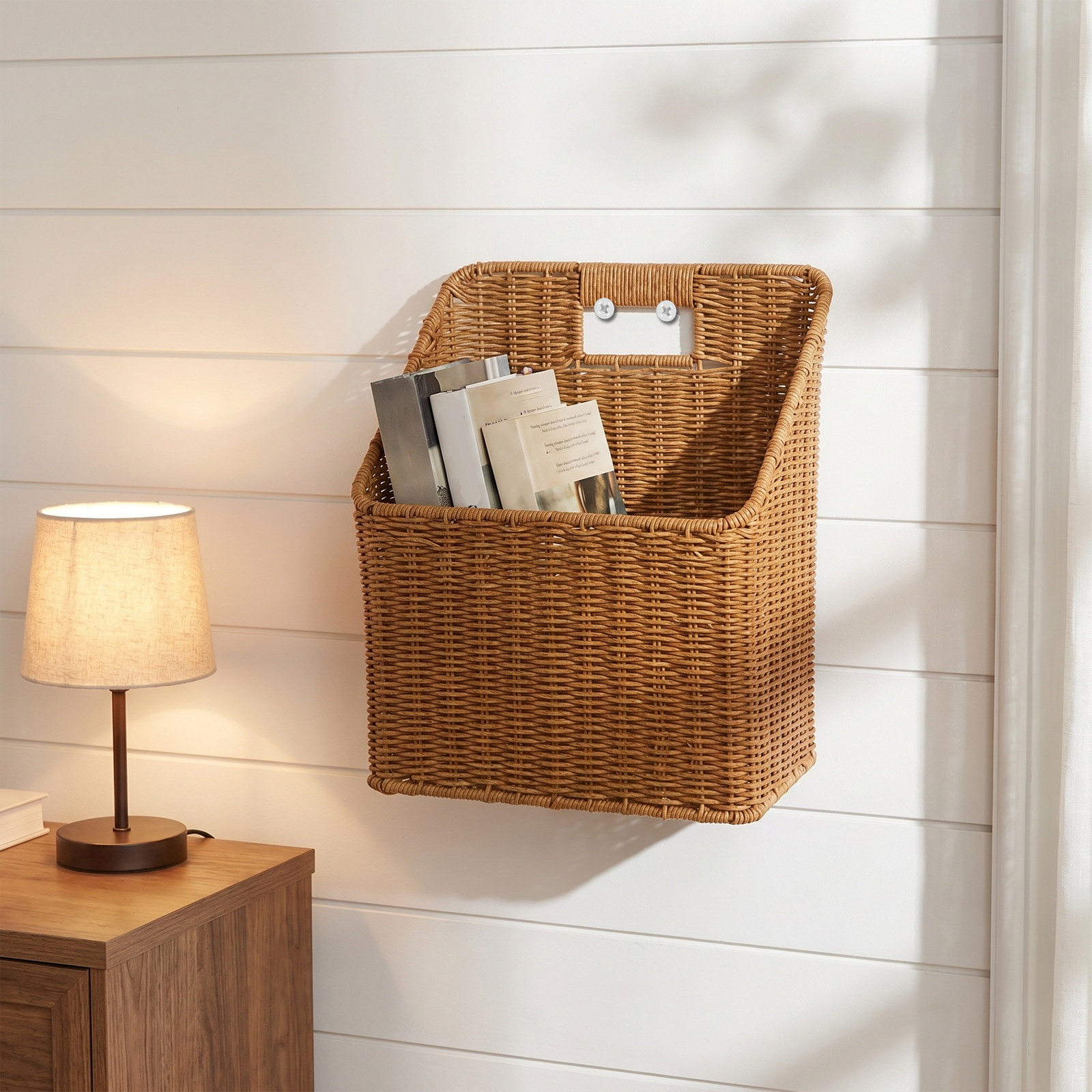Synthetic Imitation Rattan Wov - Magazine Holder Rack ulasan dan harga